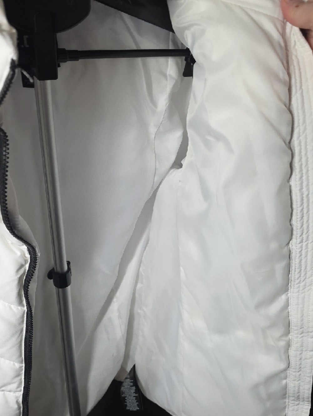 White Faux-Fur Trim Belted Puffer Jacket - Picture 9 of 15